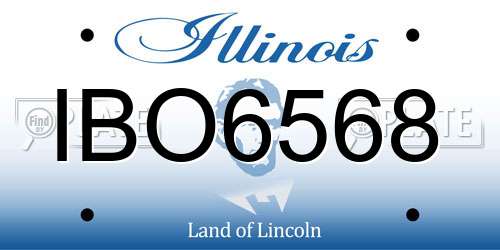 IBO6568 Illinois License Plate