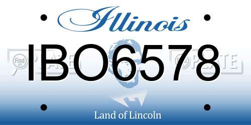 IBO6578 Illinois License Plate