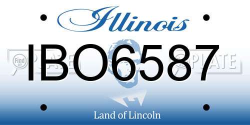 IBO6587 Illinois License Plate