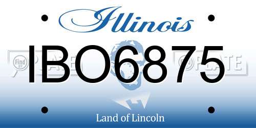 IBO6875 Illinois License Plate