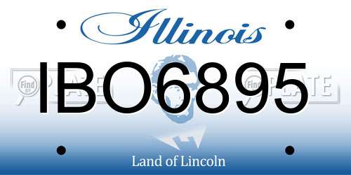IBO6895 Illinois License Plate