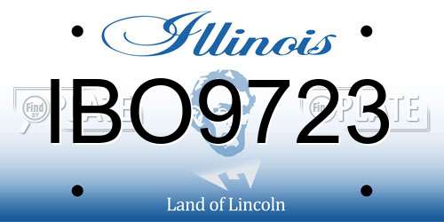 IBO9723 Illinois License Plate