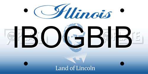 IBOGBIB Illinois License Plate