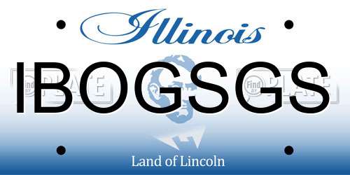 IBOGSGS Illinois License Plate
