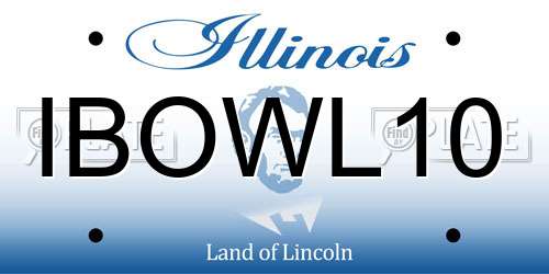 IBOWL10 Illinois License Plate