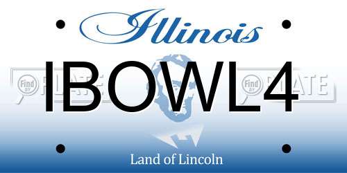 IBOWL4 Illinois License Plate