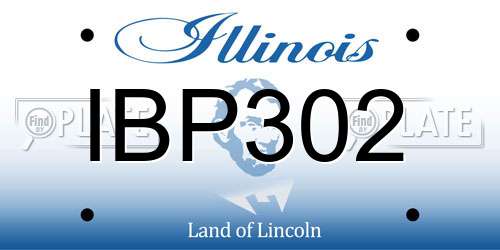 IBP302 Illinois License Plate