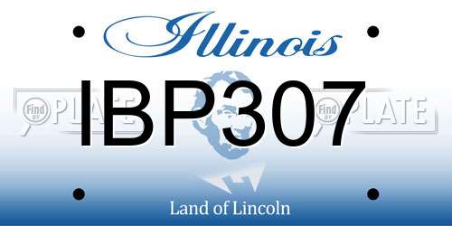 IBP307 Illinois License Plate