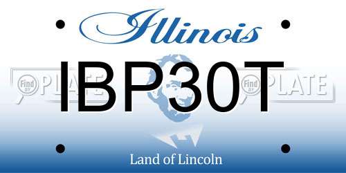 IBP30T Illinois License Plate
