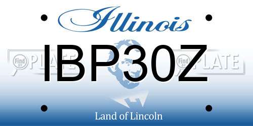 IBP30Z Illinois License Plate