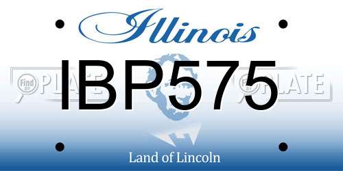 IBP575 Illinois License Plate