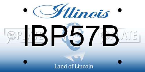IBP57B Illinois License Plate