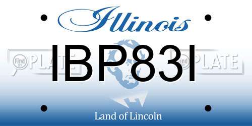 IBP83I Illinois License Plate
