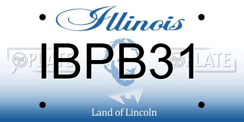 IBPB31 Illinois License Plate