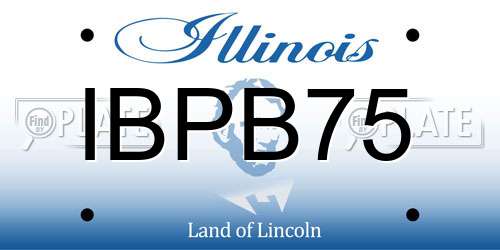 IBPB75 Illinois License Plate