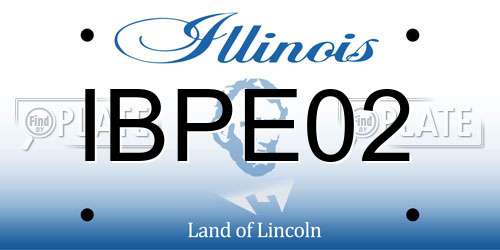 IBPE02 Illinois License Plate