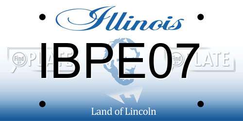 IBPE07 Illinois License Plate
