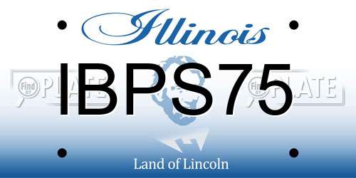IBPS75 Illinois License Plate