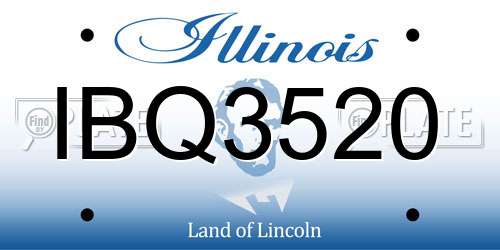 IBQ3520 Illinois License Plate