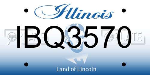 IBQ3570 Illinois License Plate