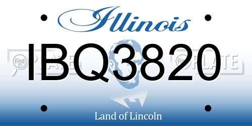 IBQ3820 Illinois License Plate