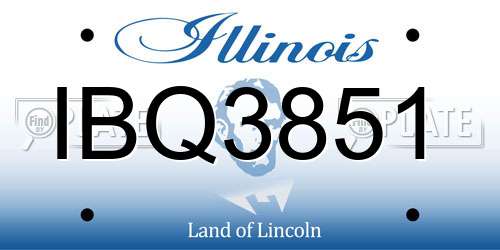 IBQ3851 Illinois License Plate