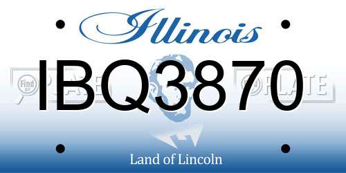 IBQ3870 Illinois License Plate