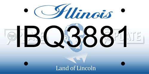 IBQ3881 Illinois License Plate
