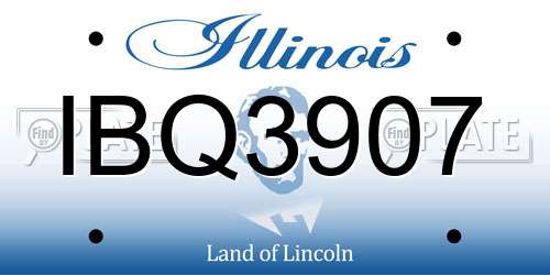 IBQ3907 Illinois License Plate