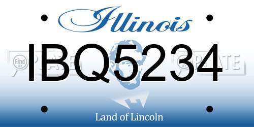 IBQ5234 Illinois License Plate