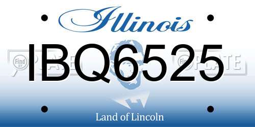 IBQ6525 Illinois License Plate