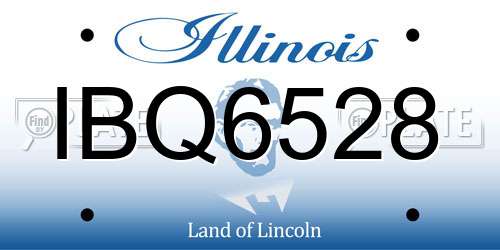 IBQ6528 Illinois License Plate