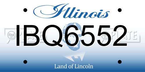 IBQ6552 Illinois License Plate