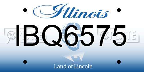 IBQ6575 Illinois License Plate