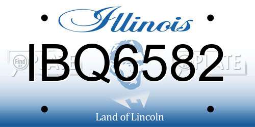 IBQ6582 Illinois License Plate