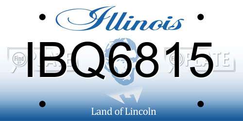 IBQ6815 Illinois License Plate
