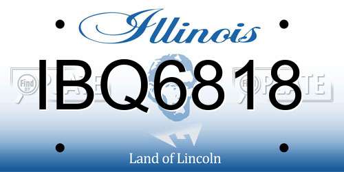 IBQ6818 Illinois License Plate