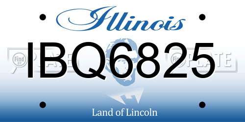 IBQ6825 Illinois License Plate