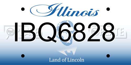 IBQ6828 Illinois License Plate