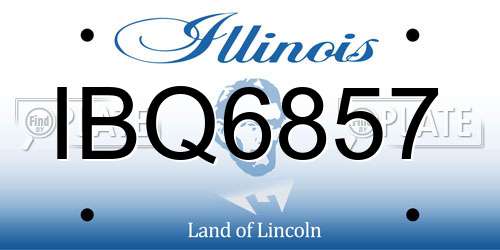 IBQ6857 Illinois License Plate