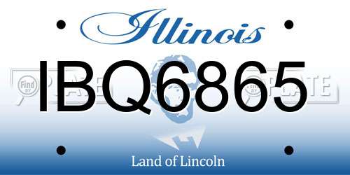 IBQ6865 Illinois License Plate