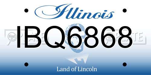 IBQ6868 Illinois License Plate
