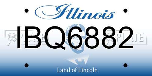 IBQ6882 Illinois License Plate