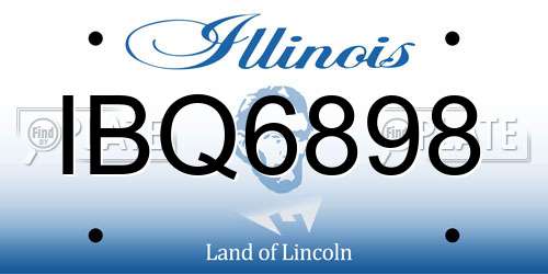 IBQ6898 Illinois License Plate