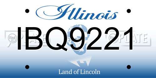 IBQ9221 Illinois License Plate