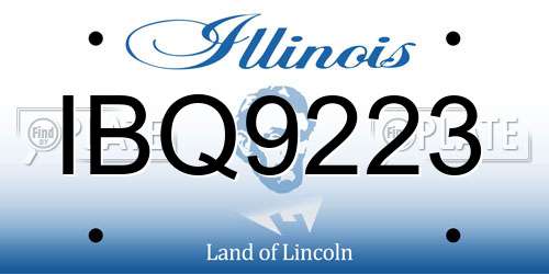 IBQ9223 Illinois License Plate