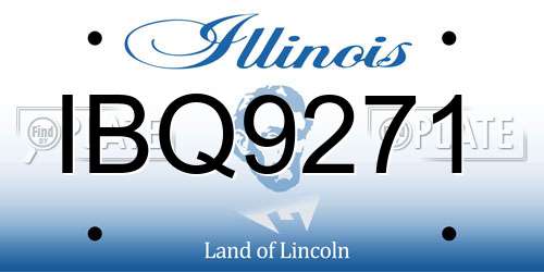 IBQ9271 Illinois License Plate