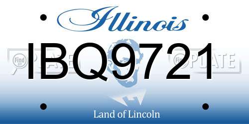 IBQ9721 Illinois License Plate