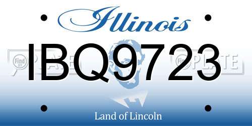 IBQ9723 Illinois License Plate