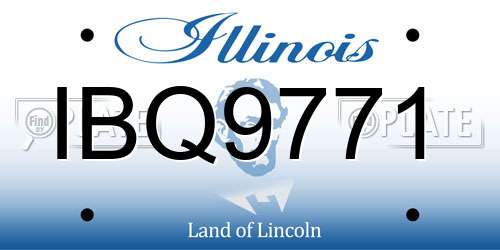 IBQ9771 Illinois License Plate